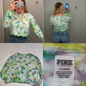PINK tie die long sleeve! super soft & light!